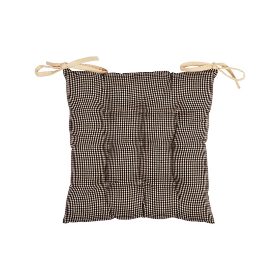 Galette de chaise Campagne Noir 40x40 - Comptoir de Famille