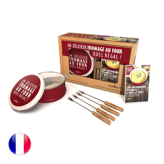 Coffret cadeau cuiseur fromage au four - Rouge - Cookut