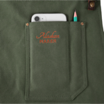 Tablier en cuir et toile vintage n°325 - Vert olive