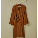 Nid d'abeille Bain de minuit Moka - Kimono mixte - Sylvie Thiriez