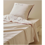 Drap plat brodé Marée basse - Sylvie Thiriez