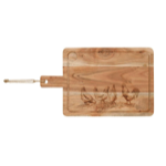 Planche � d�couper Poule basse-cour naturel 50x30 - Comptoir de Famille