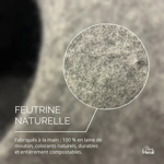 Petit bélier blanc 7,5 cm en feutrine
