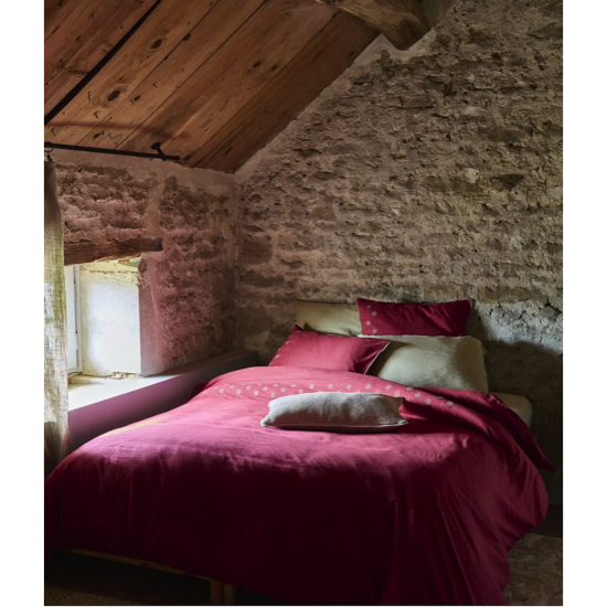 Housse de couette brodée Doux refuge - Sylvie Thiriez