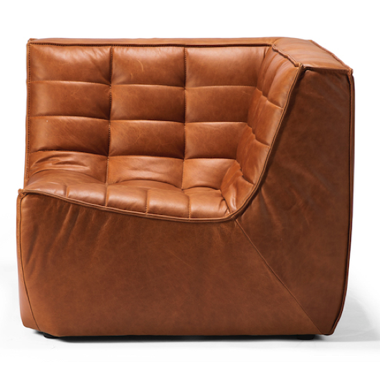 Canapé N701 - Module d'angle - Ethnicraft - Old saddle 