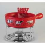 Service à fondue vaches 6P - Ø22cm 