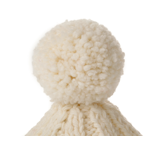 Abat jour à poser bonnet en laine tricoté main - Écru Ø22 cm
