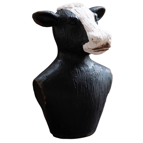 Déco buste patine noire Vache - Chehoma