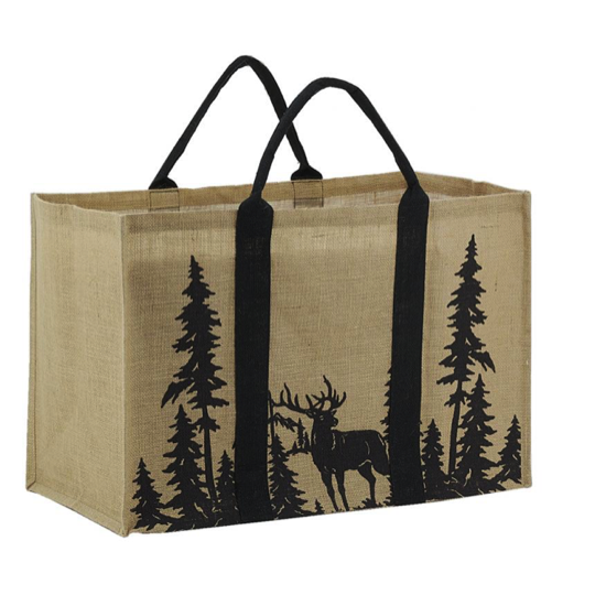Sac à buches en jute - Cerf 