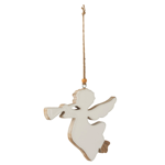 Ange Trompette en bois de Manguier Blanc - Medium
