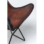 Fauteuil Butterfly cuir marron- Kare Design