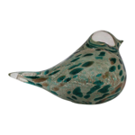 Presse-papier Moineau Serin Emeraude &amp; Doré - Côté Table