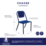 Chaise aluminium Ambiance du Sud - Allure d'Azur