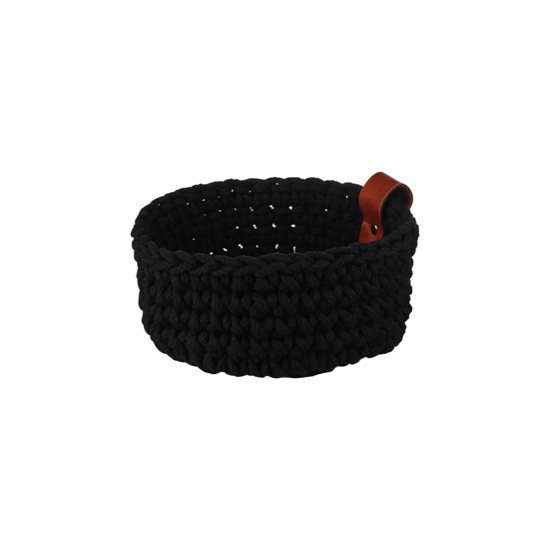 Panier en coton noir - S - Asa Sélection