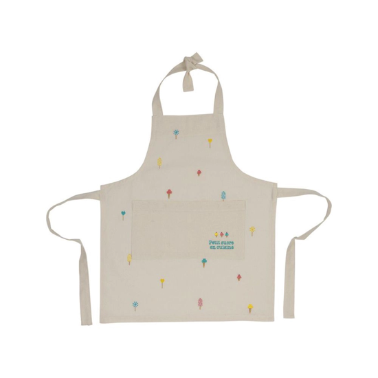 Tablier enfant brodé Dessert glacé multicolore