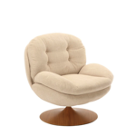 Fauteuil Memento - Beige / Pied naturel