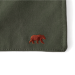 Tablier en cuir et toile vintage n°325 - Vert olive