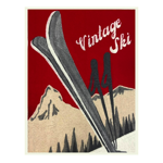 Plaid Vintage Ski rouge 145x200-Ski Vintage