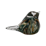 Presse-papier Moineau Serin Emeraude &amp; Doré - Côté Table