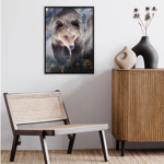 Toile CA noir Ours Kaya 65x92,5 TOIR 73969