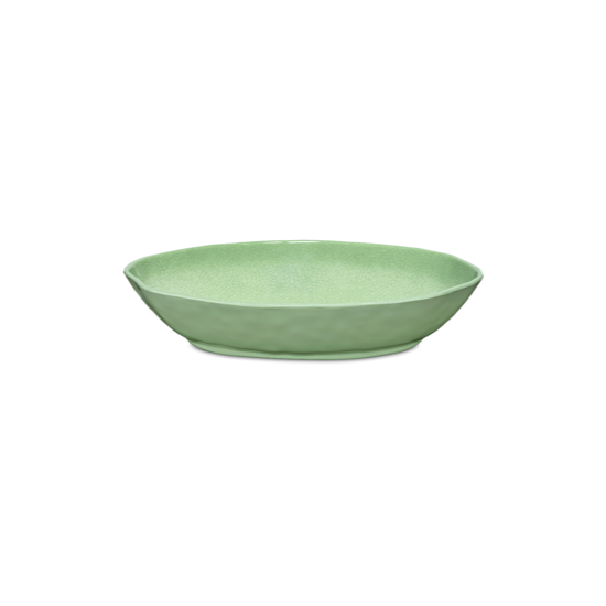 Plat ovale 33x23,5 en mélamine - Atmosfera Vert
