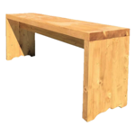 Banc cube sapin massif finition cir - 120 cm