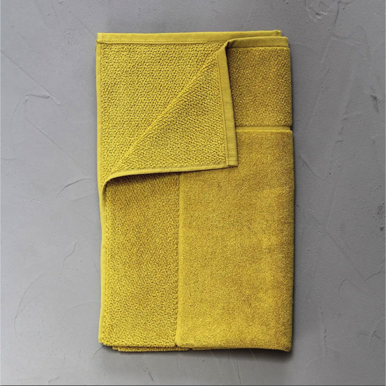 Tapis de bain éponge unie Jaune Sésame - 50X80 - Sylvie Thiriez