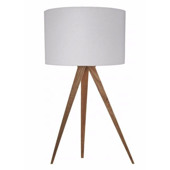 TABLE LAMP TRIPOD WOOD WHITE - Zuiver