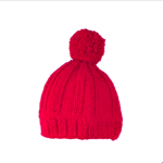 Bonnet abat jour en laine rouge tricoté main en france diamètre 18+carcasse