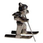 Figurine aluminium skieur