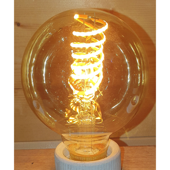 Ampoule led sphère vintage double spirale 4W diam 12 