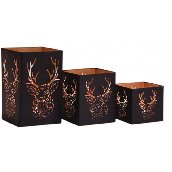 Photophore carré cerfs moyen modèle