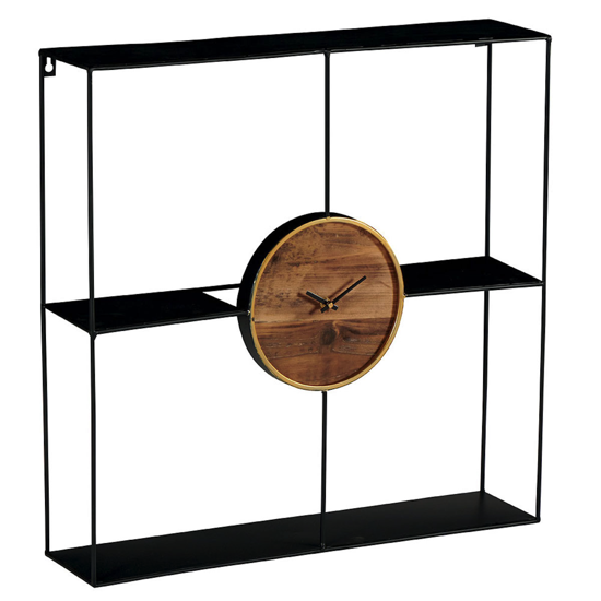 Étagère murale avec horloge intégrée ANDETAHOR - Casita