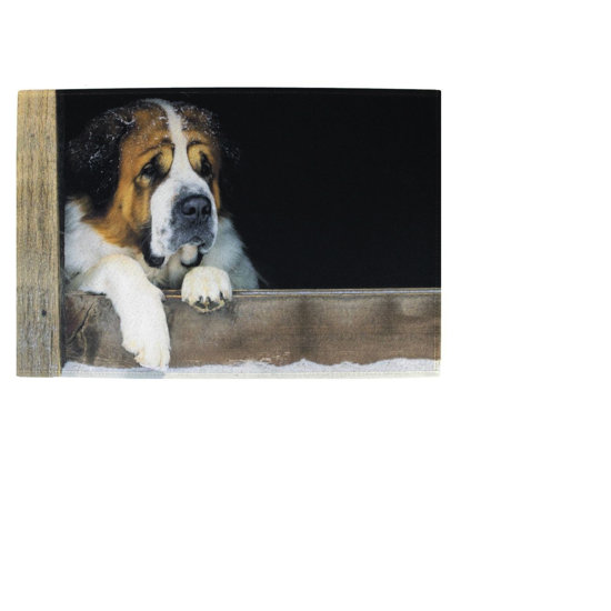 Paillasson noir St Bernard 75x50x1 cm 