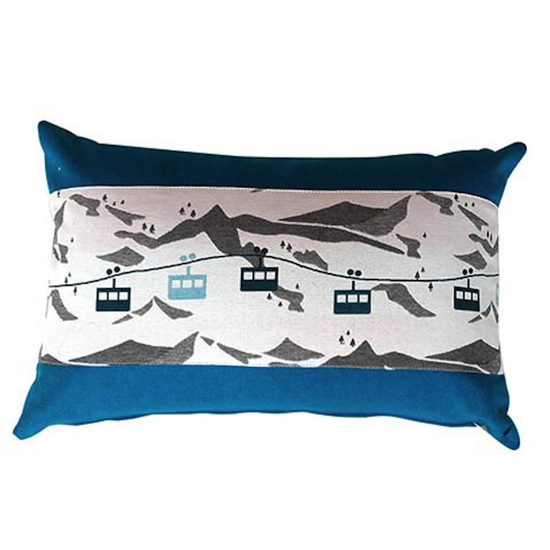 Housse de coussin Téléphérique 40x60 - Bleu 