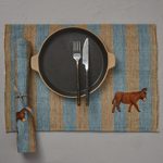 Set de table ctel Cvennes bleu - Sylvie Thiriez