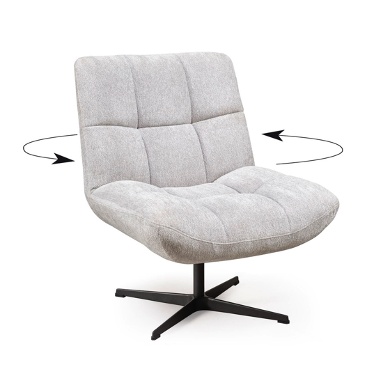 Fauteuil Angèle - Blanc d'argent