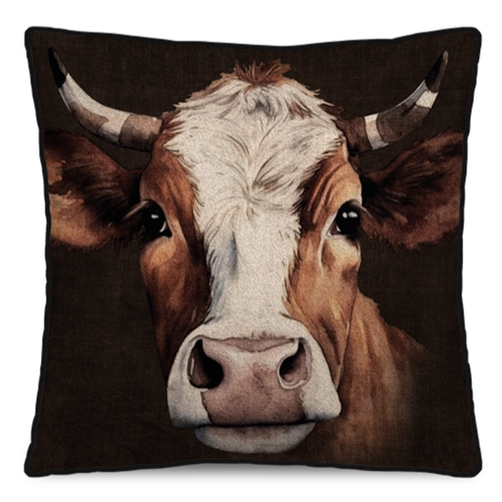 Coussin velours Elim Vache 70x70 - Pôdevache