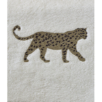 Éponge brodée Léo crème Serviette invité 30x50 - Sylvie Thiriez