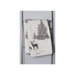 Savona Plaid velours Paysage de Neige Écru - 150x200