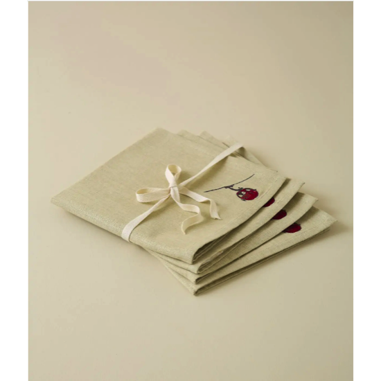 Lot de 4 serviettes RDV Au sommet - Sylvie Thiriez