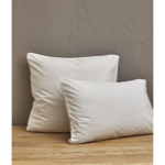 Taie percale lave Blanc saline - Sylvie Thiriez