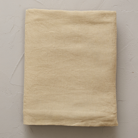 Drap plat Lin Stone Washed Beige Malt - Sylvie Thiriez