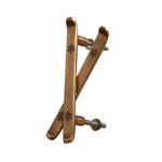 Bouton de porte paire de skis patine laiton - Chehoma