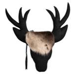 Trophe sudine Cerf Noir 70 x 60 cm - Maison Yak