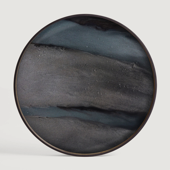 Graphite Organic glass tray - rond - L 