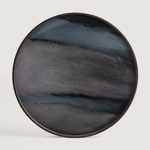 Graphite Organic glass tray - rond - L 