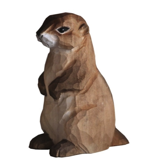 Petite marmotte en bois sculpté