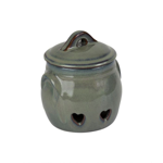 Petit pot avec couvercle Suzanne bleu/vert - Comptoir de famille
