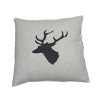 Silvretta Housse de coussin - Cerf - 50x50 - Gris fumée